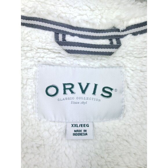 Orvis Half Zip Sherpa Lined Pullover Men's Size XXL Gray - Picture 5 of 7